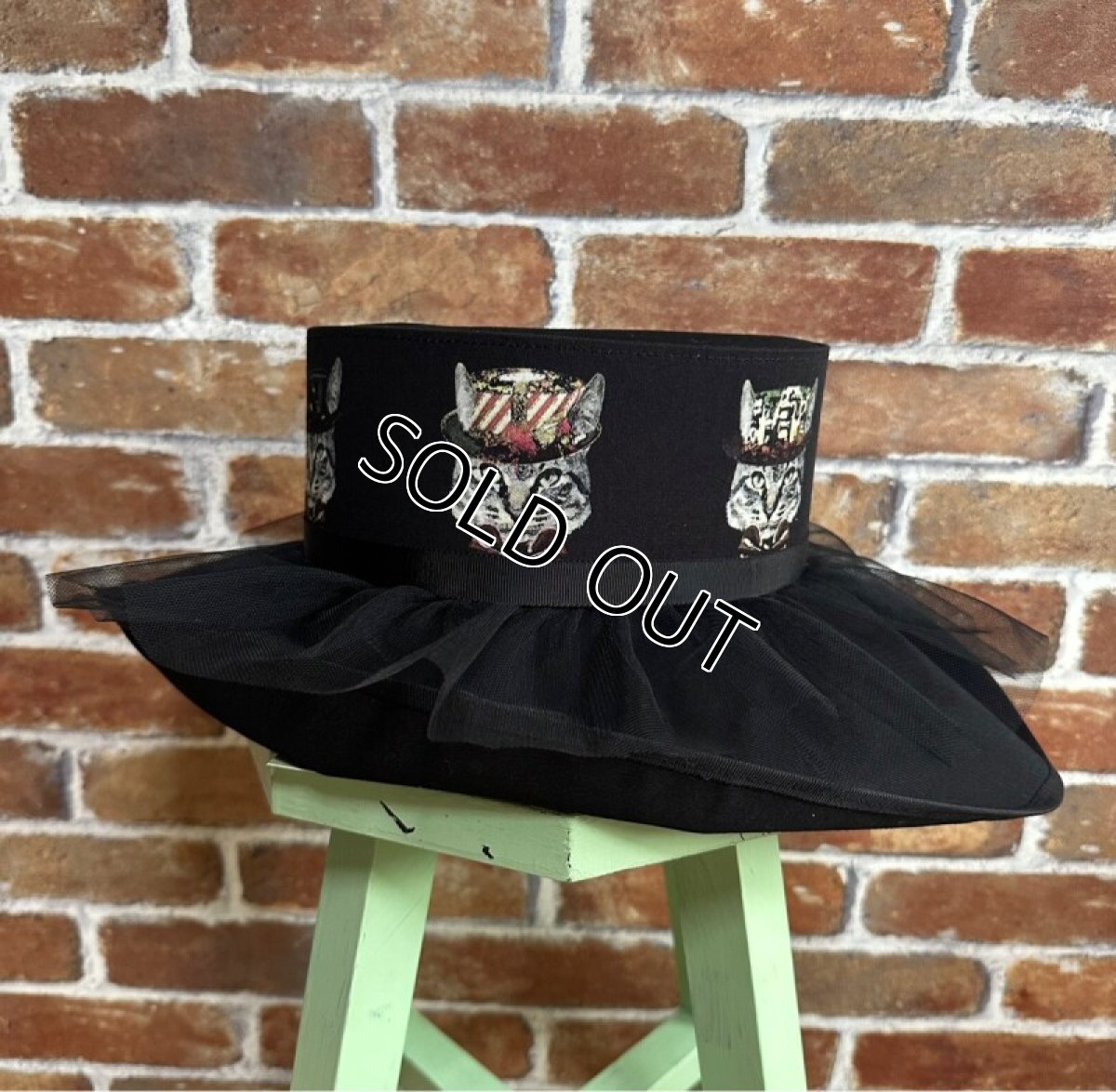 画像5: 女優のつば広モダン帽(猫かぶらニャいと！)/黒 (5)