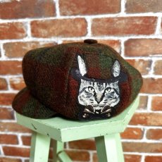画像1: 【再販・仕様変更あり】猫かぶらニャいと！冬キャスケット(若草) (1)