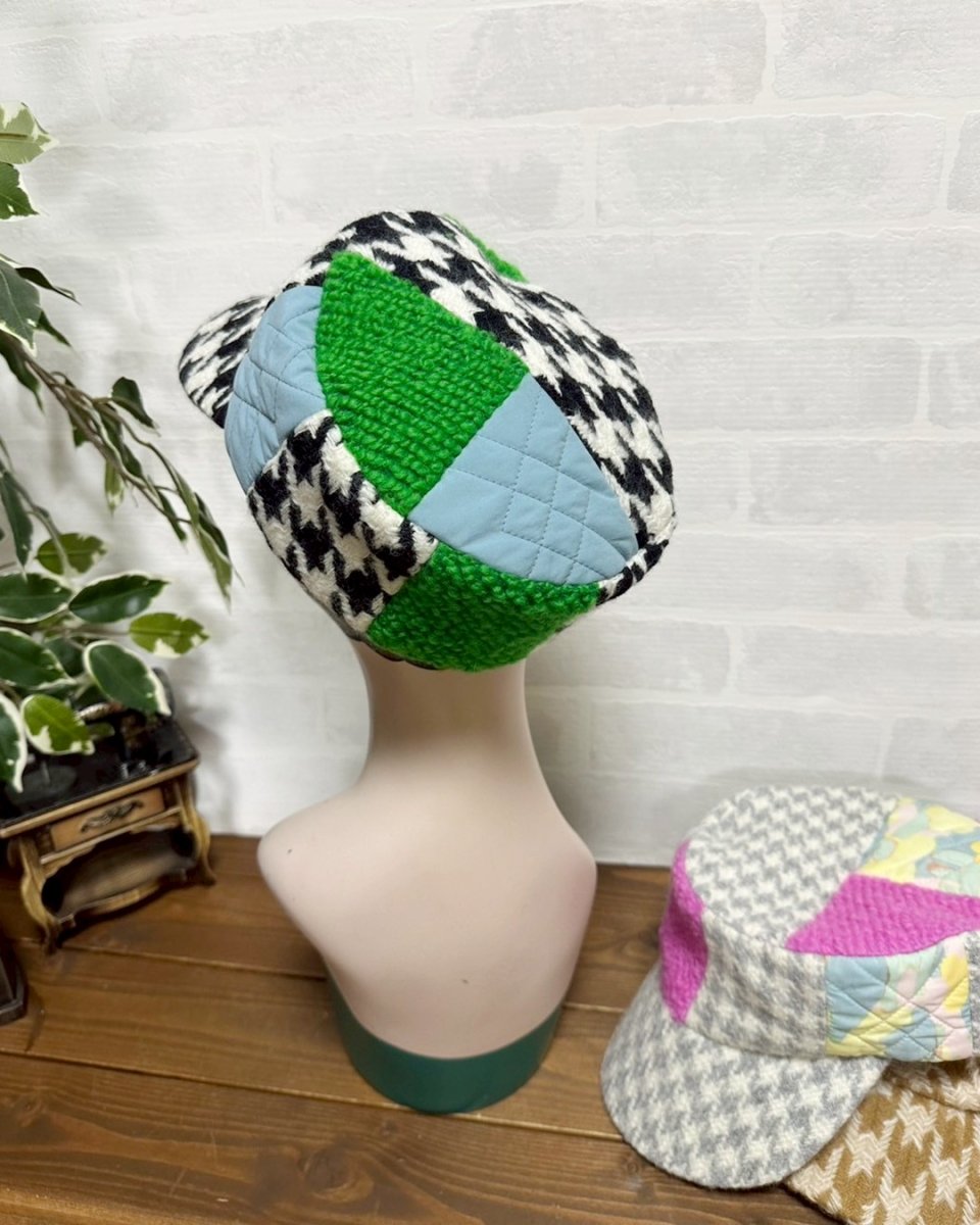 画像4: 【JI'NEコラボ】コートキャスケット(グリーン) (4)