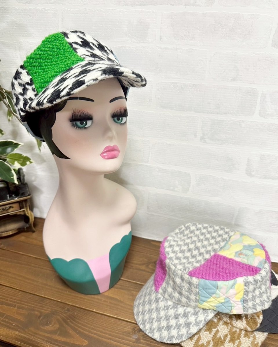 画像8: 【JI'NEコラボ】コートキャスケット(グリーン) (8)