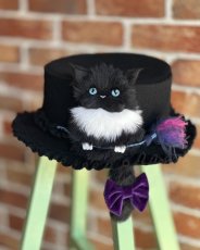 画像1: 猫かぶらニャいと！冬ハット(ニャロウィン)黒猫 (1)