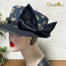 画像12: 猫かぶらニャいと！モダンハット(猫まみれ)/黒ブリム (12)