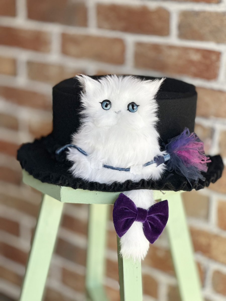 画像1: 猫かぶらニャいと！冬ハット(ニャロウィン)白猫 (1)