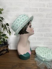 画像4: 【ここあみ気まぐれ祭り】アンティークワンピのミントハット【リユース生地】※お問合せください (4)
