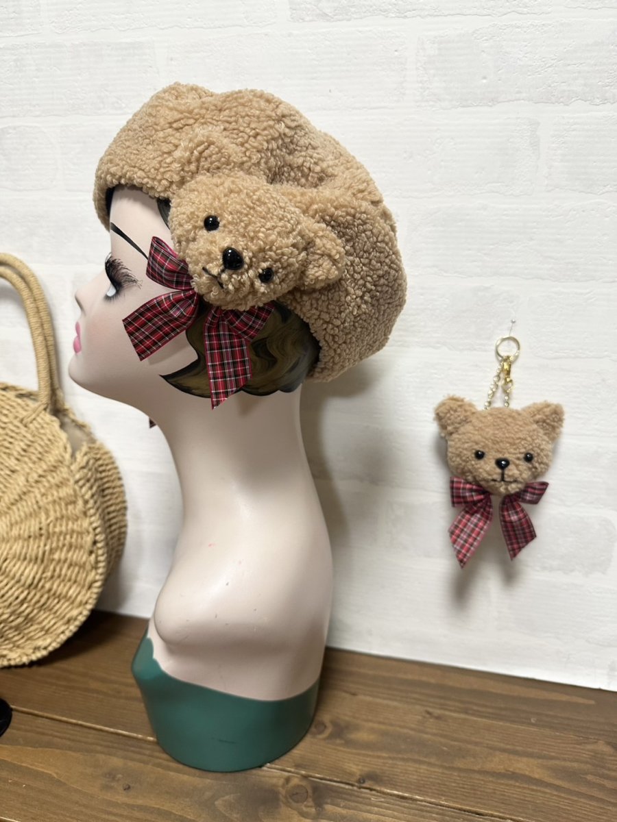 画像2: 3WAYバッグチャーム(お任せクマさい)【リボン色選べます】 (2)