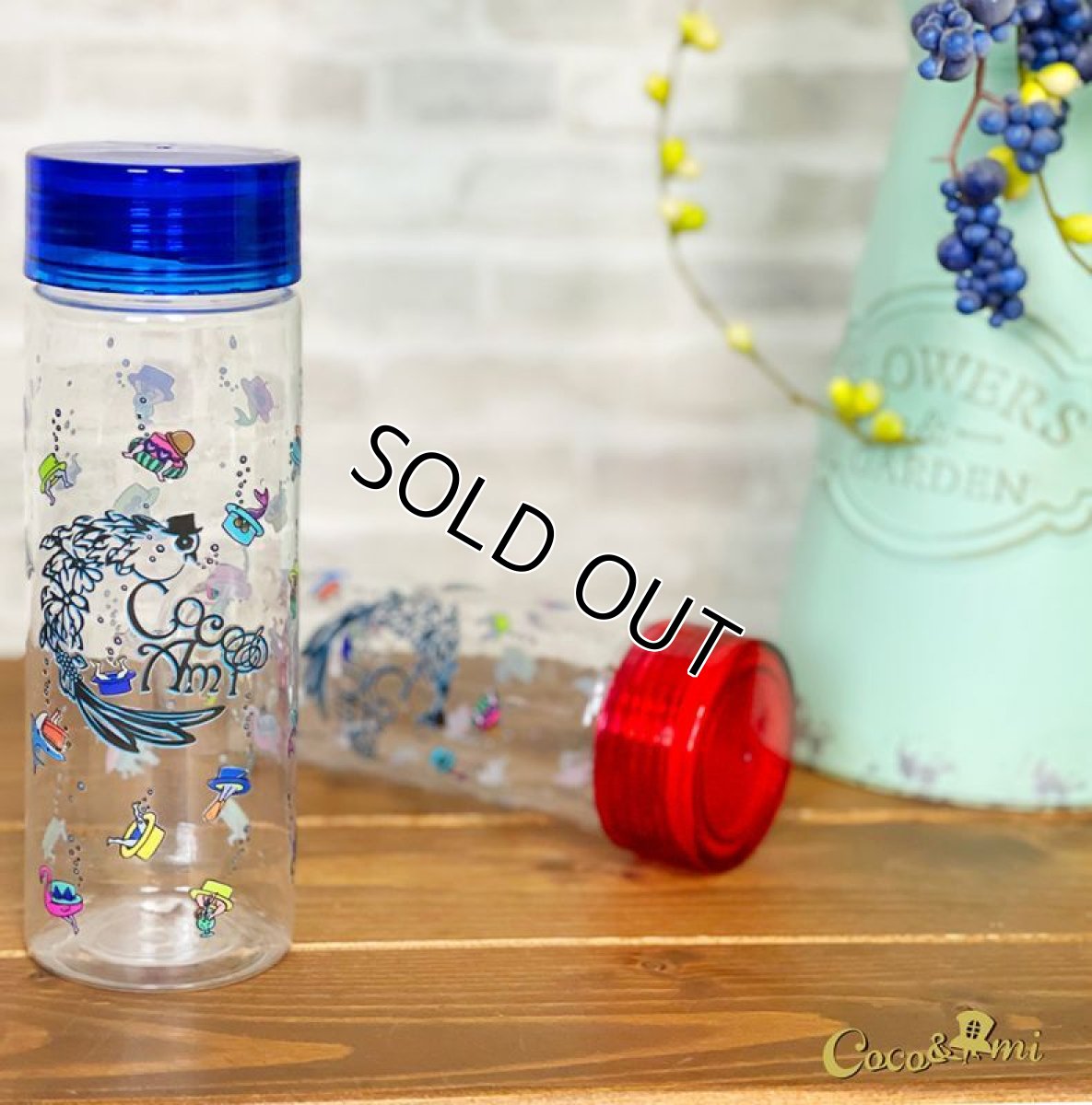 画像1: 帽子くんボトル(ブルー) (1)