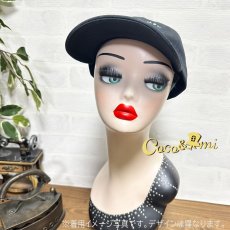 画像4: ここあみキャップ/シルエッ鳥(ブラック) (4)