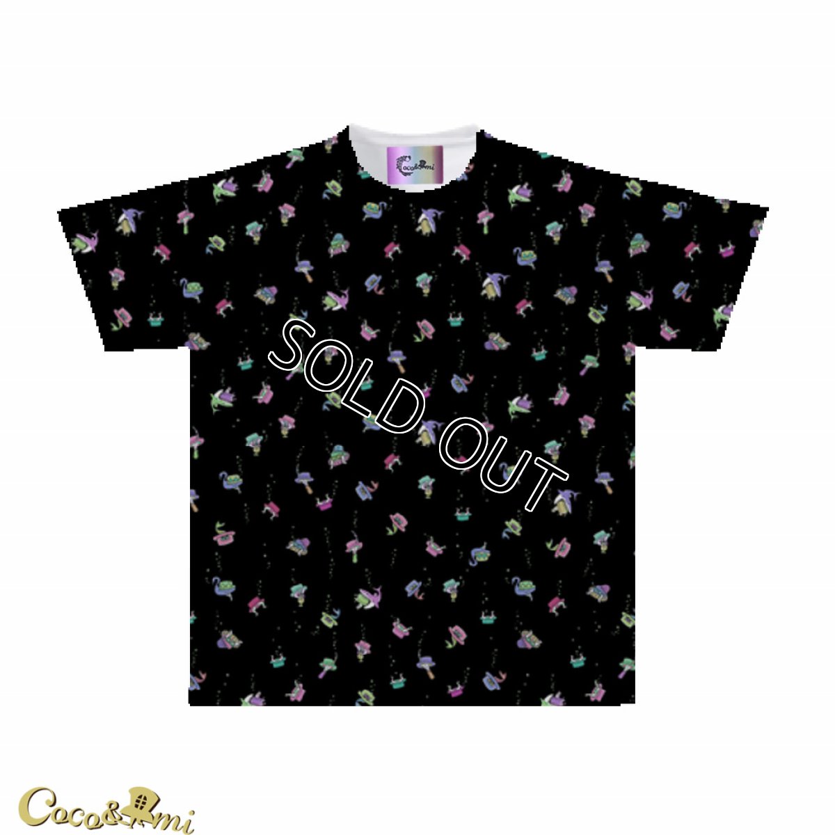 画像1: 【Tシャツ】夏を楽しむ帽子くん(速乾素材)ブラック (1)