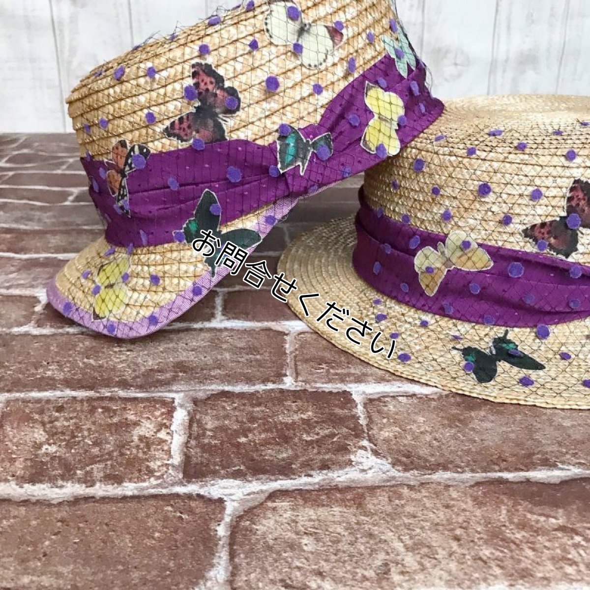 画像6: 【チョ〜群ガ〜ル（限定カラー）キャスケット】本体キナリ・リボン明るい紫・フロッキー紫 (6)