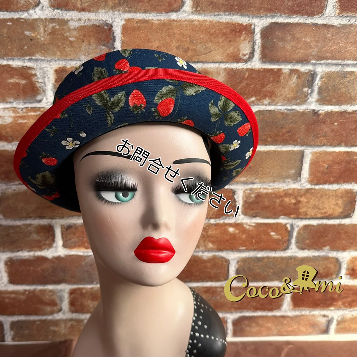 画像4: 【お客様専用画面】イチゴイチエ(苺畑)/ネイビー×レッド【送料加算なし】 (4)