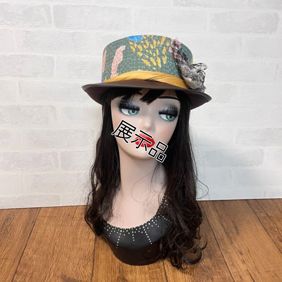 画像4: 【JI'NE×ここあみコラボ！】カーキハット【1点物】 (4)