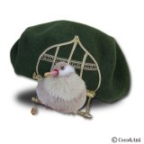 【試着のみ】こことあみ＊文鳥ベレー(グレー) 試着のみ】こことあみ＊文鳥ベレー(グレー)