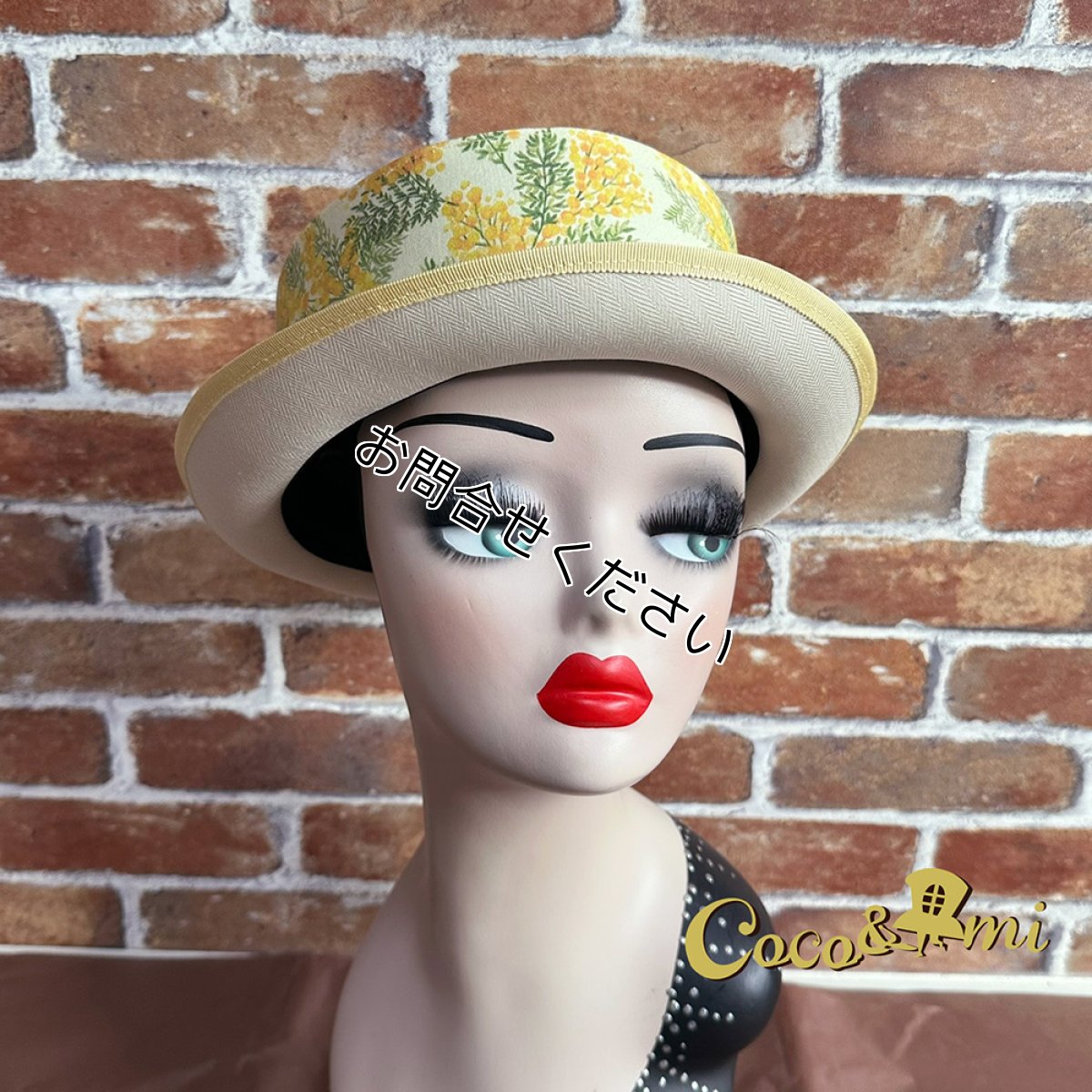 画像4: ※残りわずか※【期間限定・レア物】春の花（ミモザ）/ハット（白ブリム） (4)