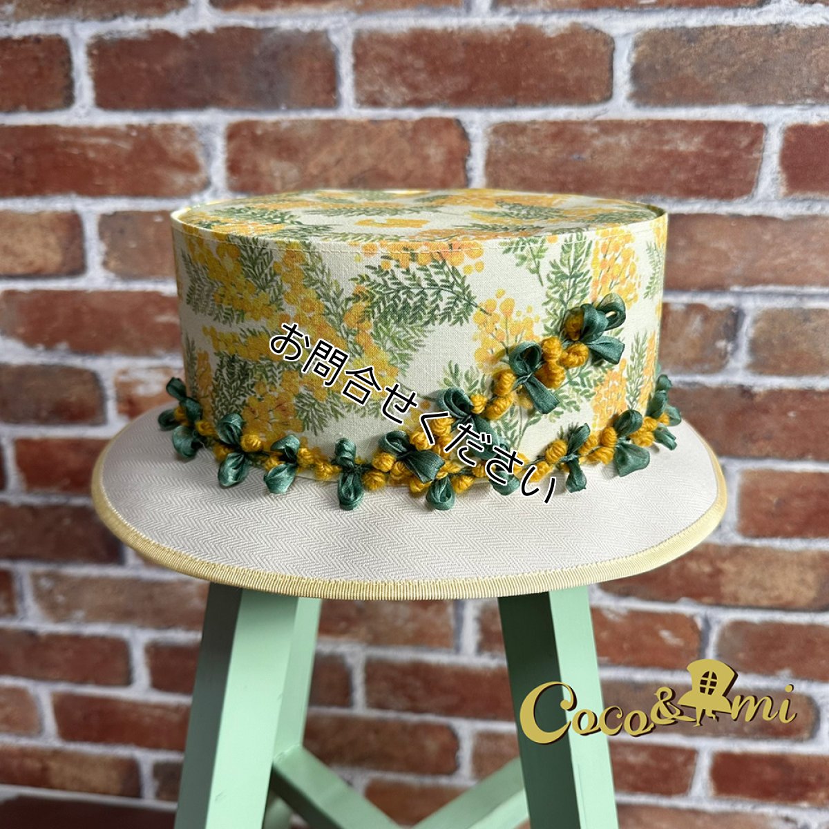 画像8: ※残りわずか※【期間限定・レア物】春の花（ミモザ）/ハット（白ブリム） (8)