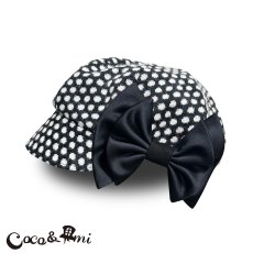 画像1: 冬のモノクロドットコム/キャスケット(ブラック) (1)