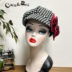 画像3: 冬のモノクロドットコム/キャスケット(レッド) (3)