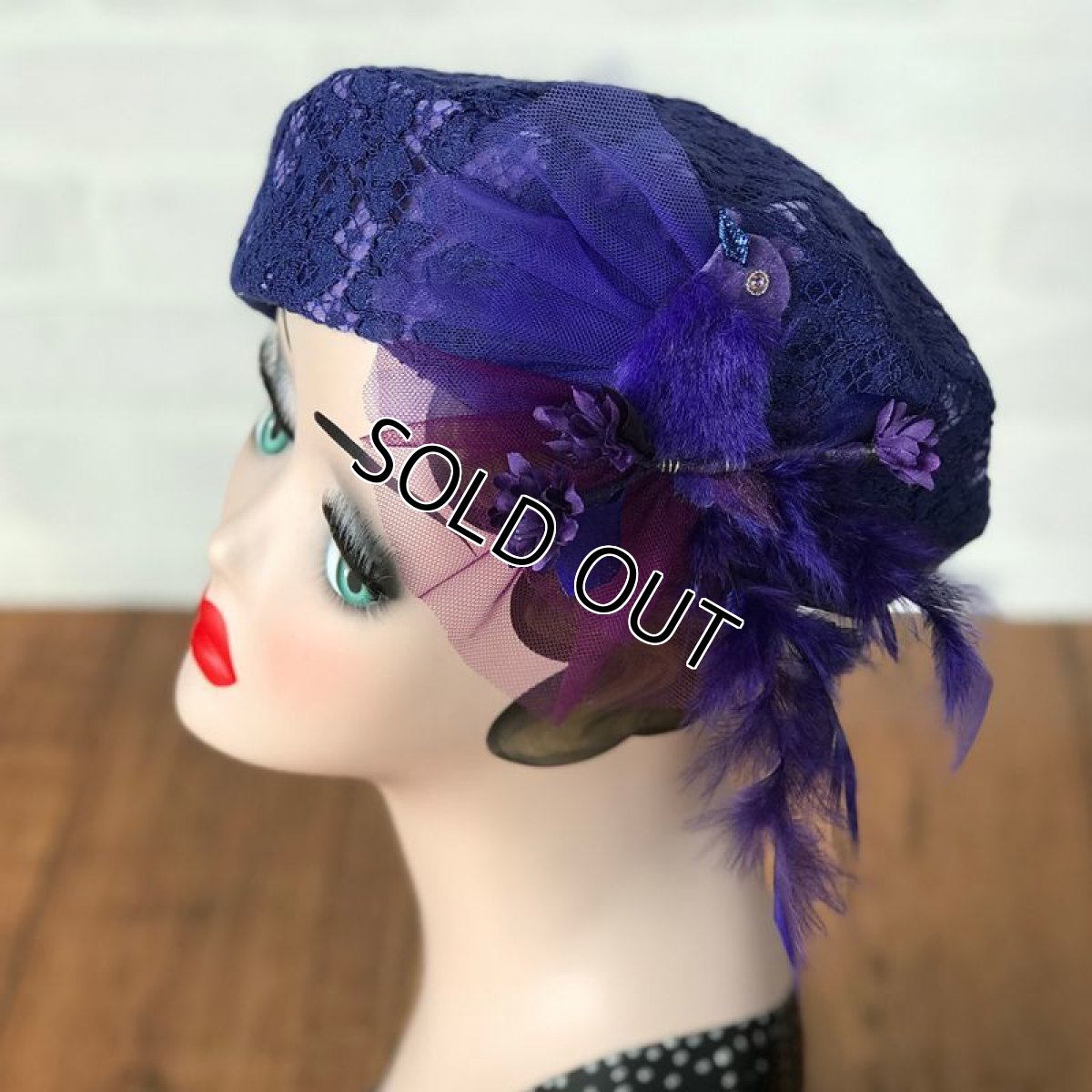 画像1: 【ラスト１点】ムラサ貴婦人(ベレー) (1)