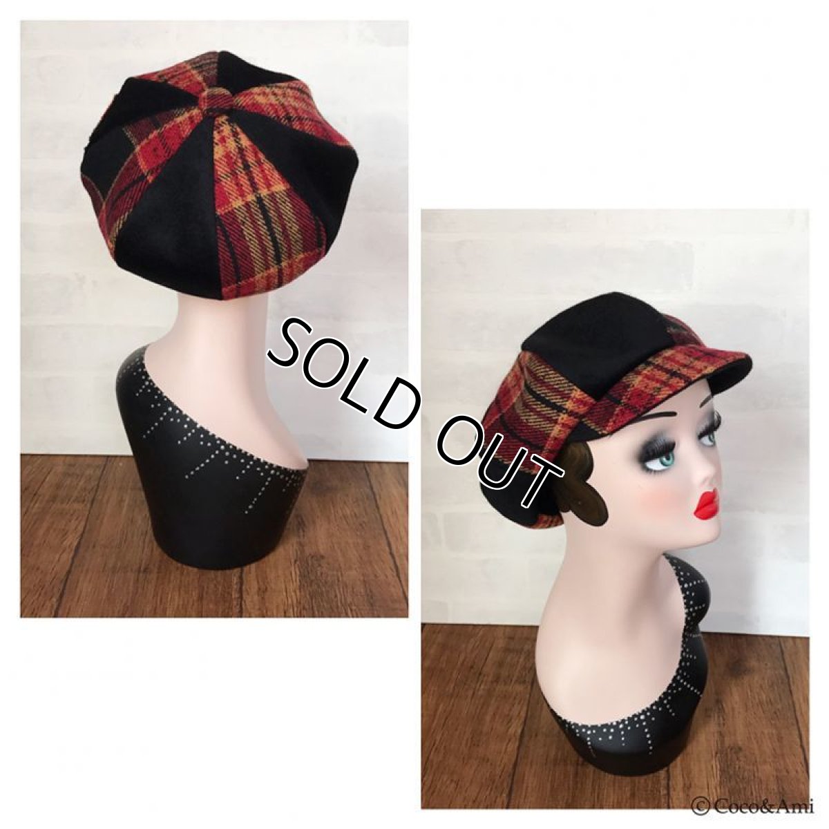 画像4: 猫かぶらニャいと！冬キャスケット(赤) (4)