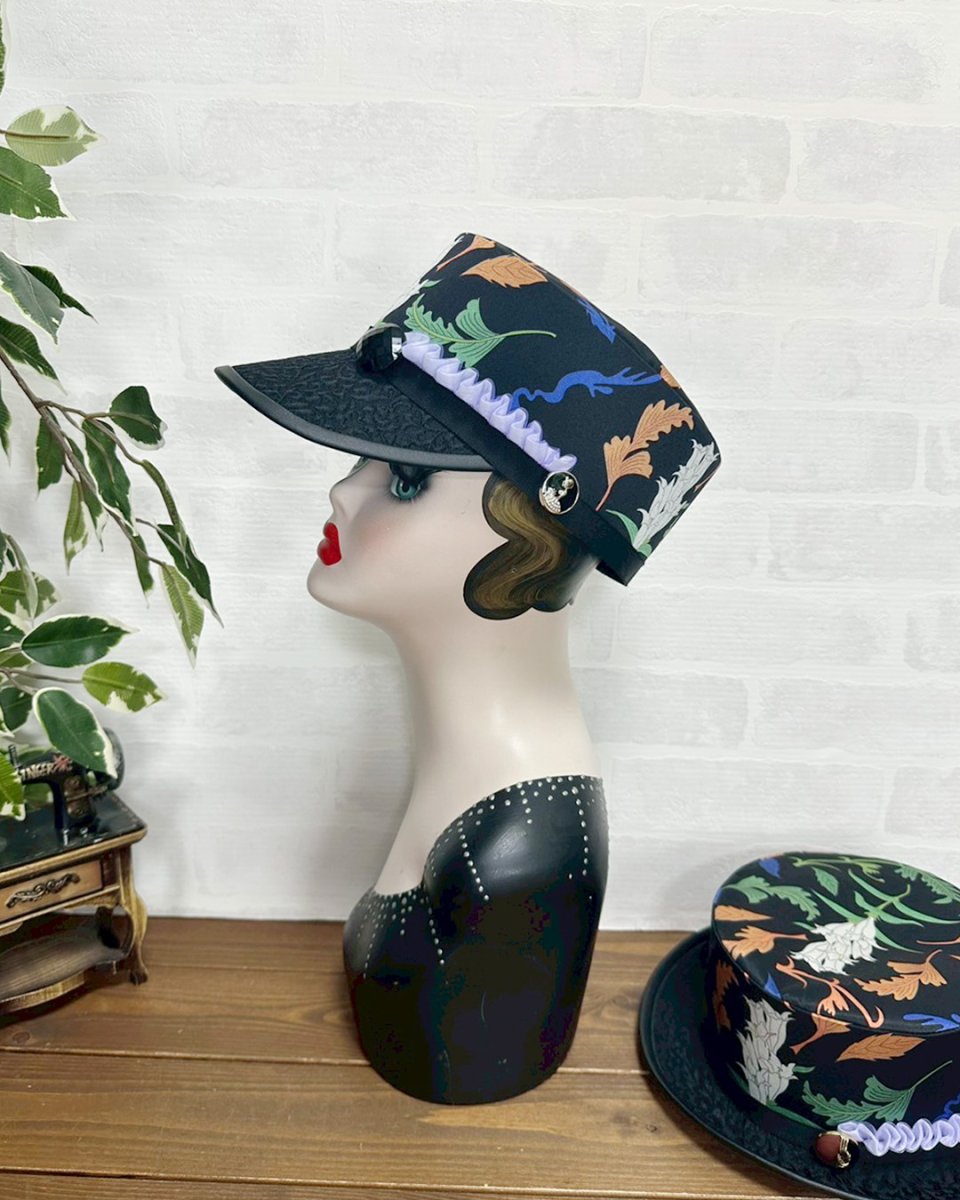 画像7: 【JI'NEコラボ】リンドウキャスケット(黒) (7)