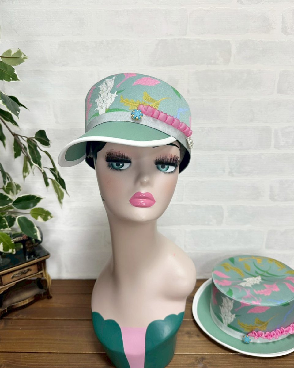 画像3: 【JI'NEコラボ】リンドウキャスケット(グリーン) (3)