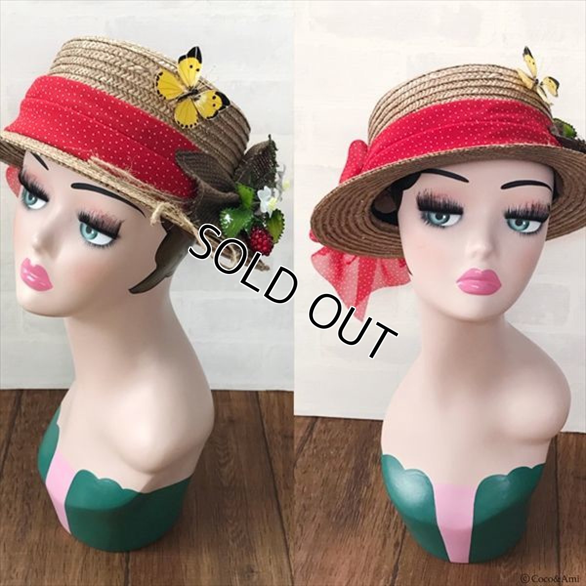 画像4: ストロー(ベリー)ハット(モカ×モンキチョウ) (4)