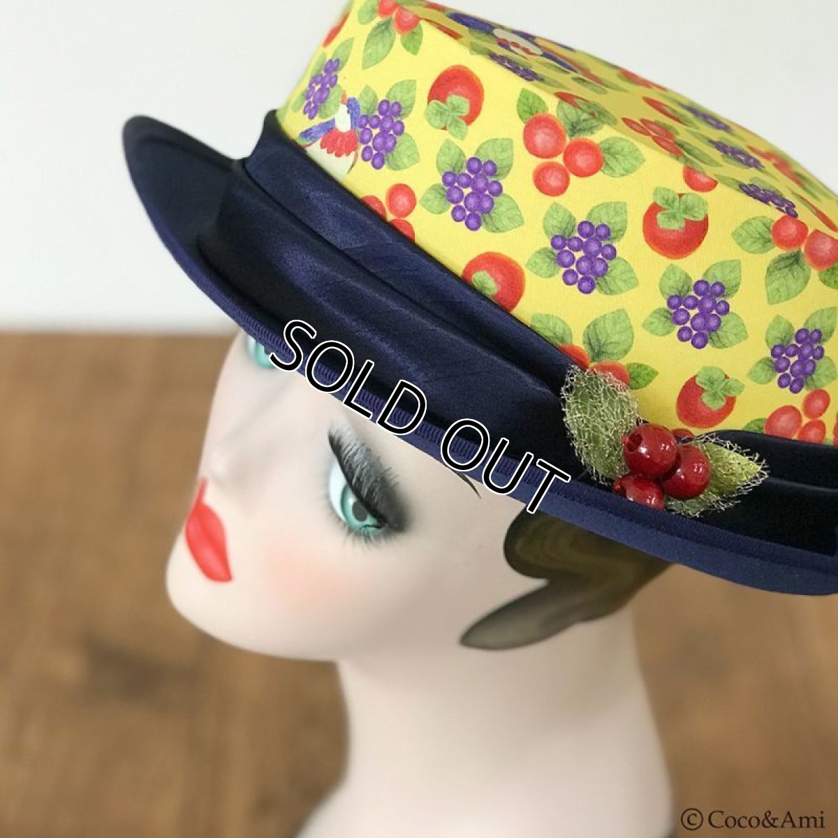 画像2: 【ラスト1点】トロピカぶル/ハット(イエロー) (2)