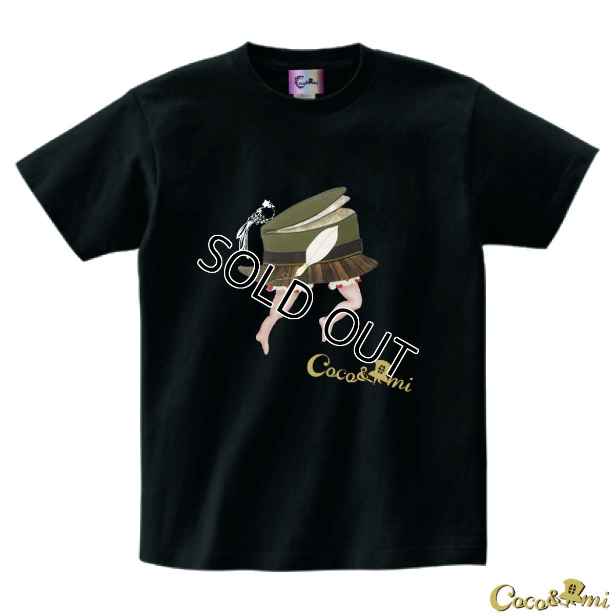 画像17: 【Tシャツ】帽子くん(ブラック)【モチーフが選べる】 (17)