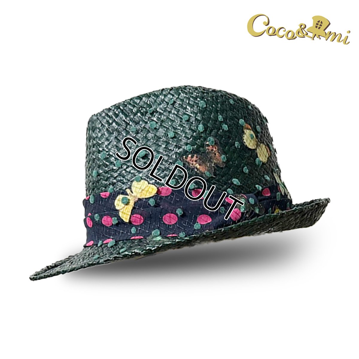 画像1: チョ〜群ガ〜ル/中折れラフィア(黒？わかめ)※アウトレット品 (1)