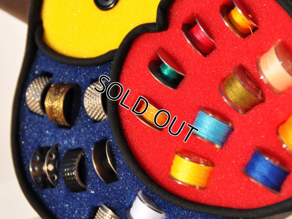 画像3: 鳥のボビン収納ケース(C・ネイビー×ピンク) (3)