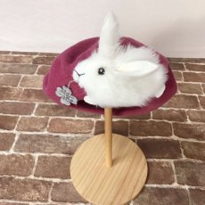 画像1: 【#ここあみレア物祭り】限定品（ウサギベレー）/ラズベリー (1)