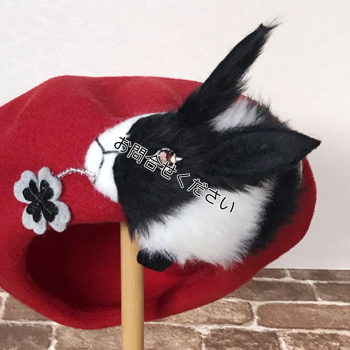 画像3: 【#ここあみレア物祭り】限定品（ウサギベレー）/赤パンダウサギ (3)