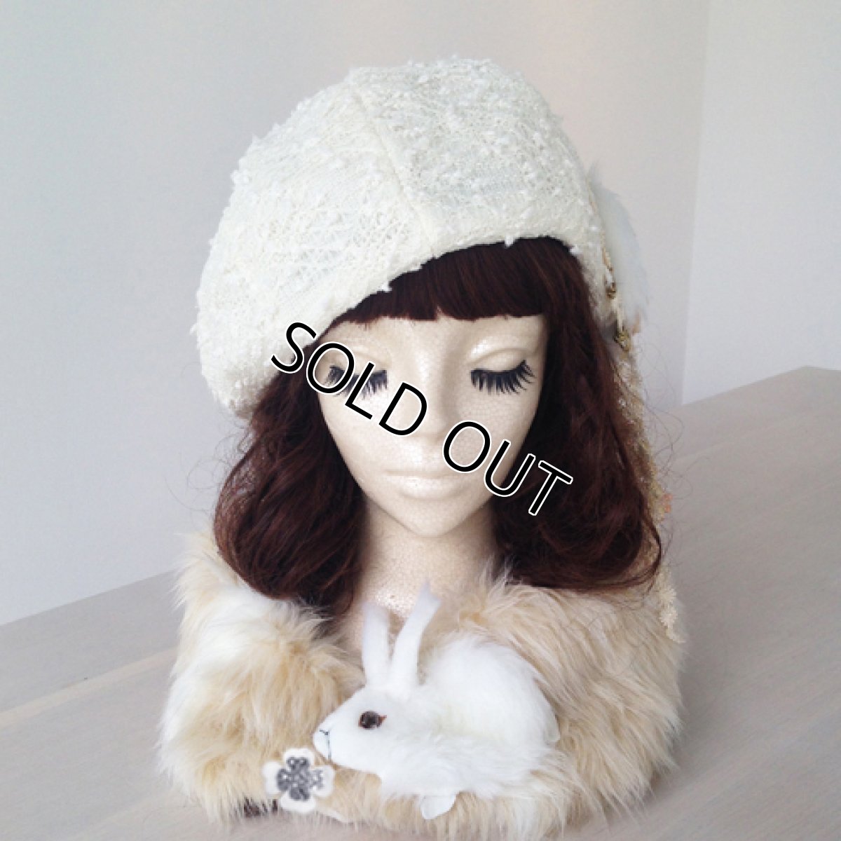 画像2: ウサギダーマン/マフラー(ホワイト) (2)